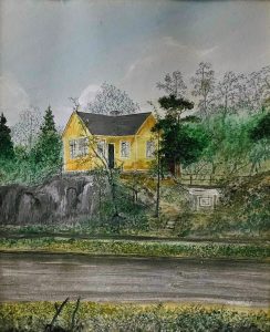 Jussi Heinosen maalaus toimitalosta